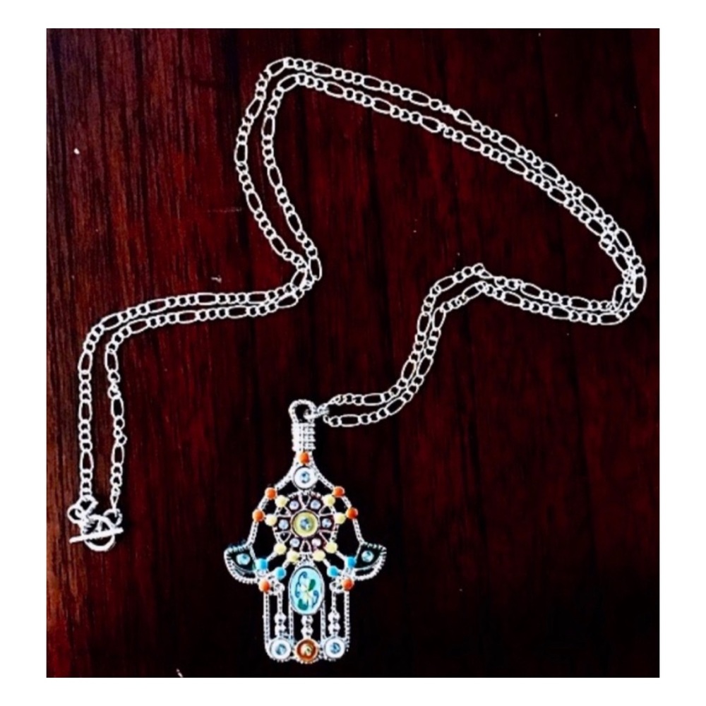 NWOT Hamsa Sterling Silver Necklace